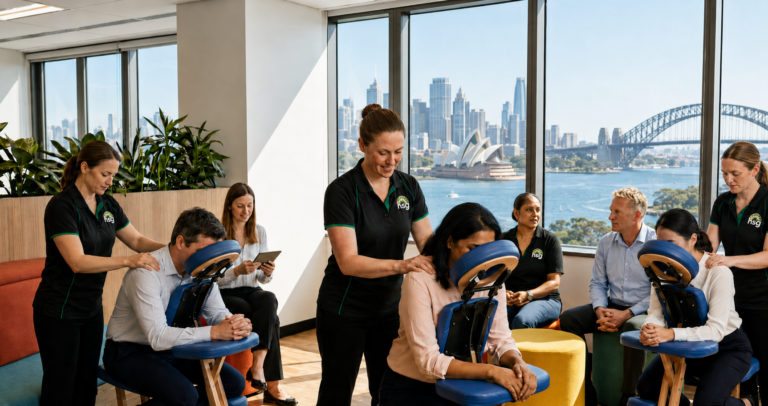 Corporate seated massage in Sydney