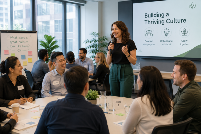 Workplace culture workshop and team development session