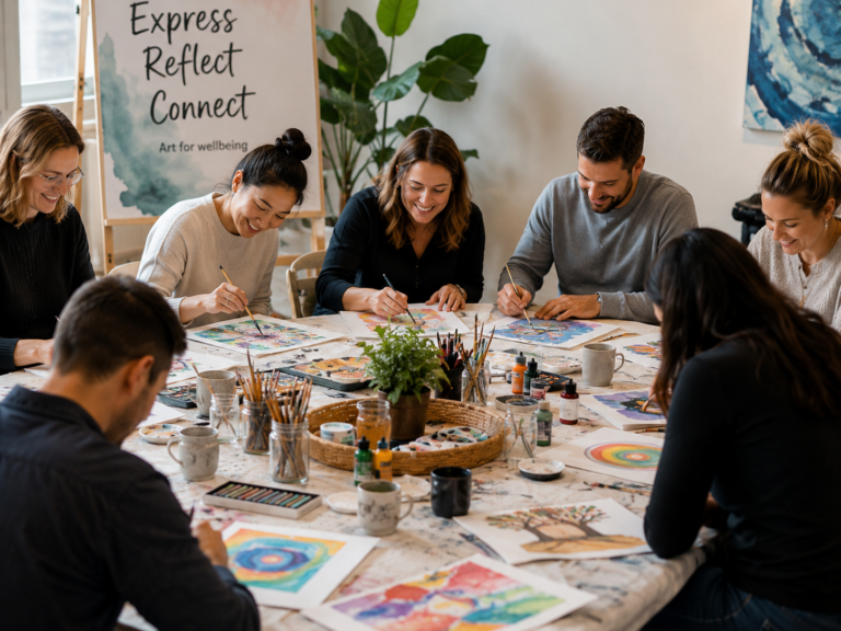 Mindful art session for workplace teams