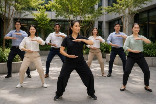 Corporate office tai chi qi gong classes Sydney Melbourne online training