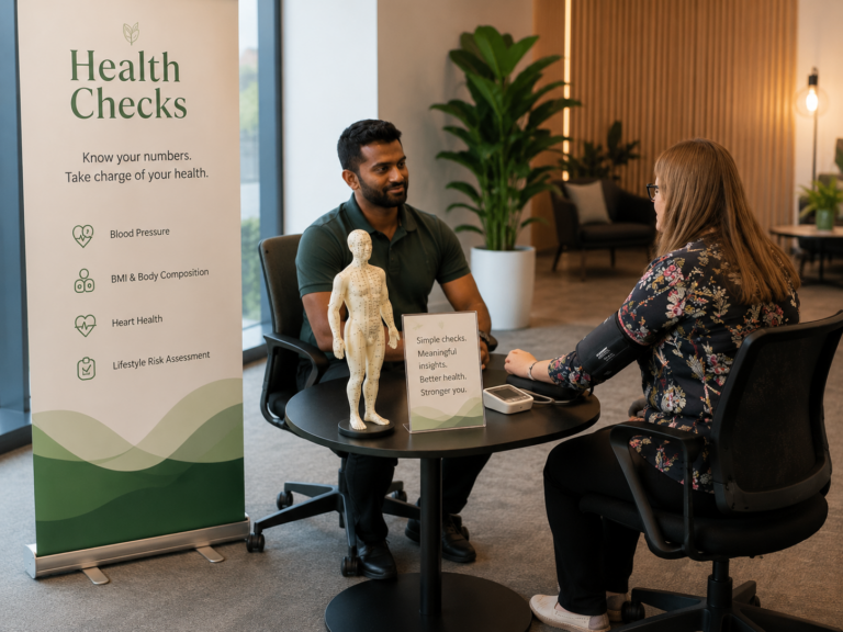 Health checkup consultation in workplace